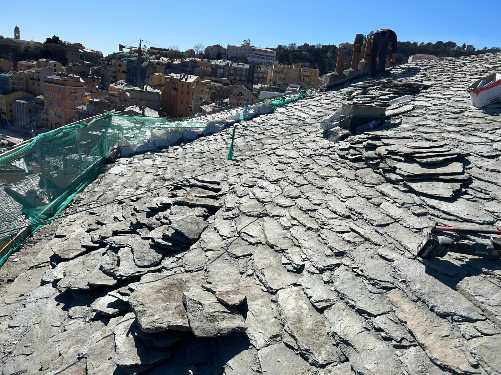 Réfection d'une toiture du centre ancien
